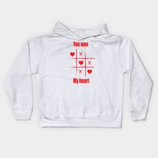 Funny Couple Game for Valentine's Day Kids Hoodie